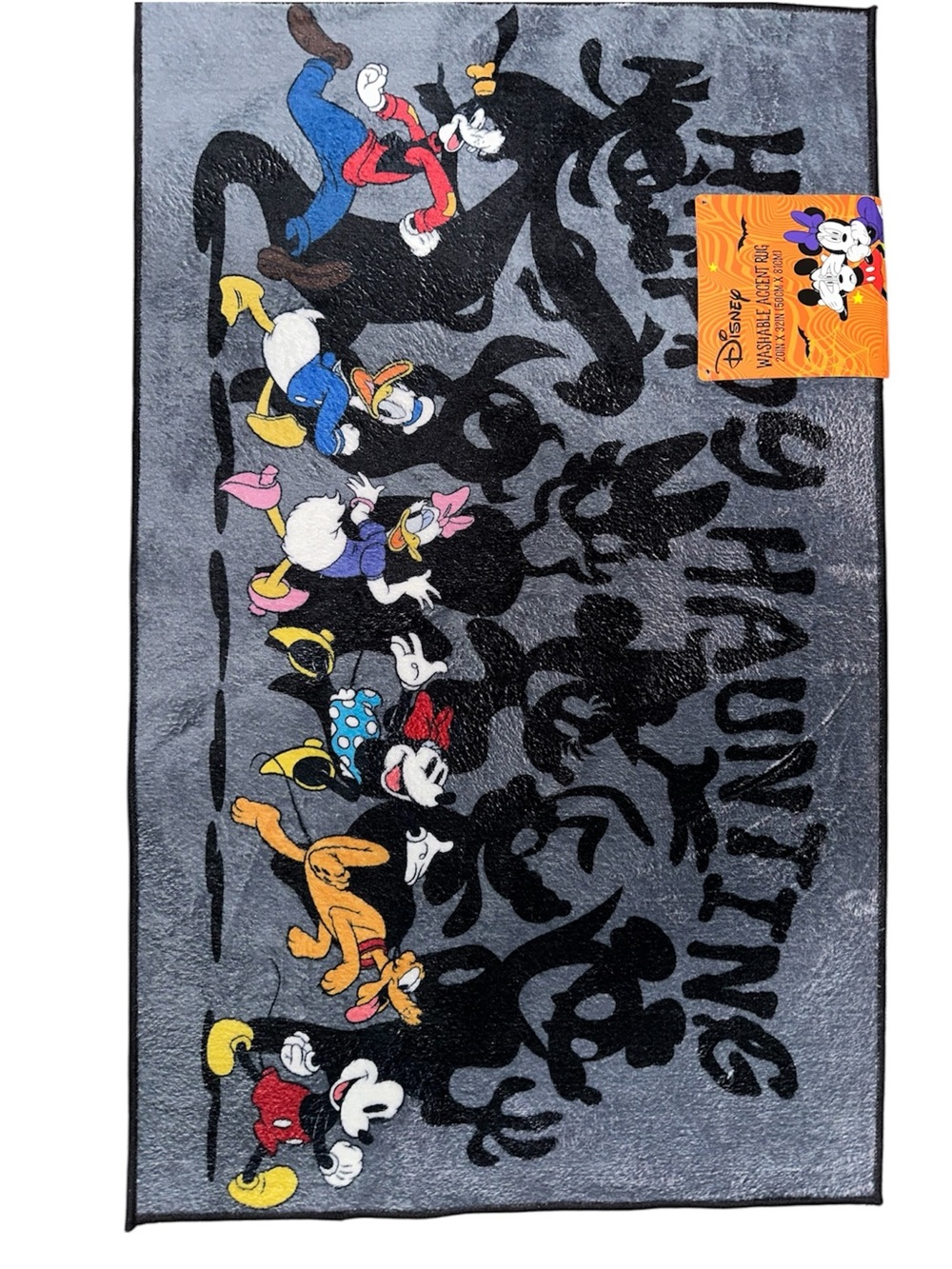 Disney Halloween Gray Party accent rug with Classic Characters
